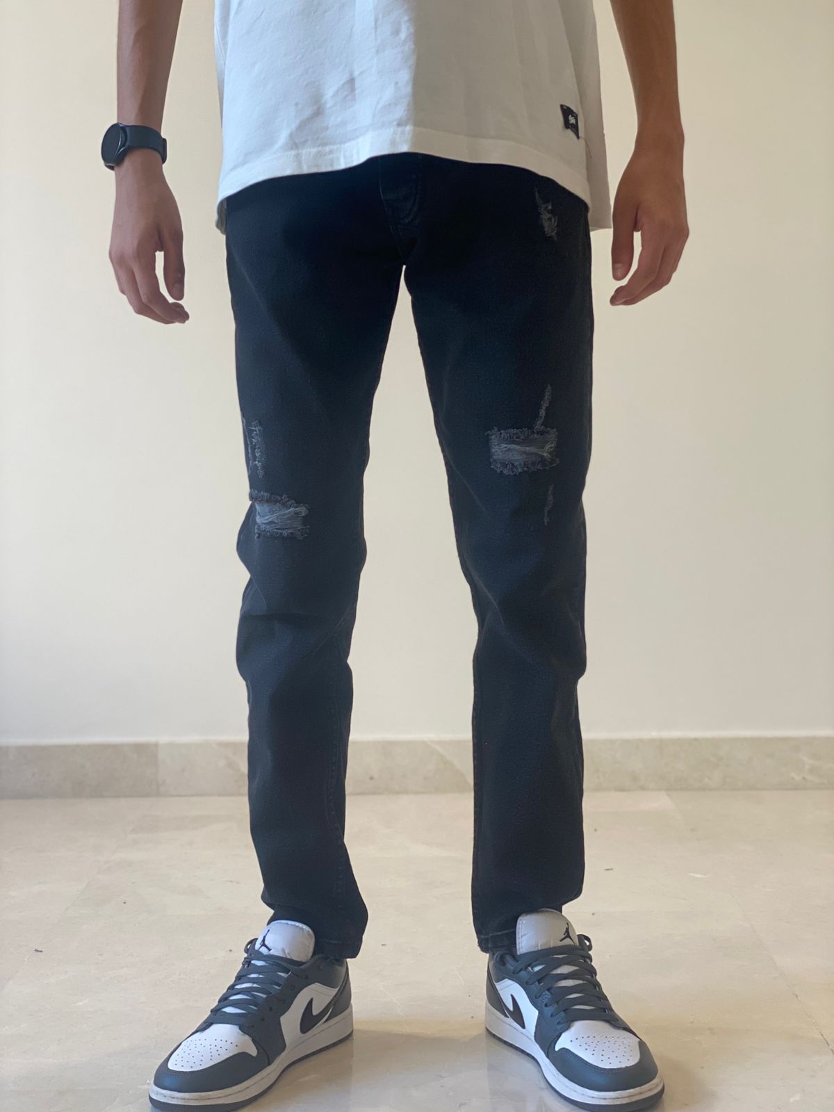 Black Ripped Skinny Fit Jeans