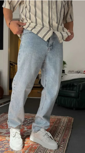 ICE BLUE BAGGY JEAN