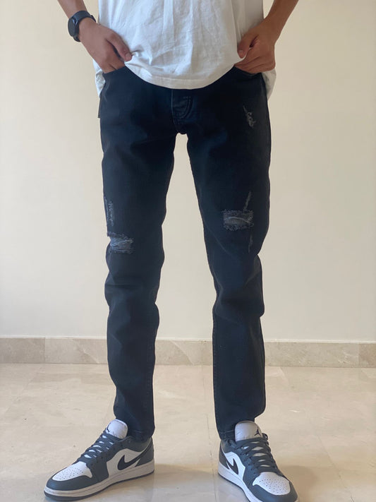 Black Ripped Skinny Fit Jeans