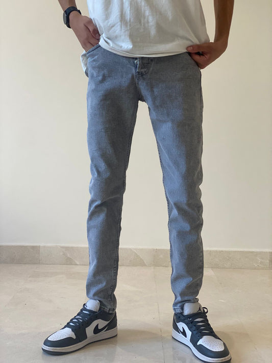 Gray skinny fit jeans