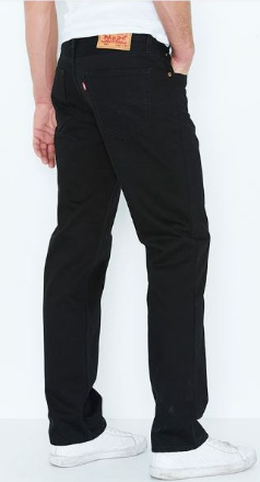 BLACK STRAIGHT FIT JEANS