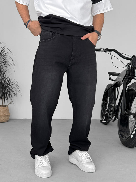 WASHED BLACK BAGGY JEAN