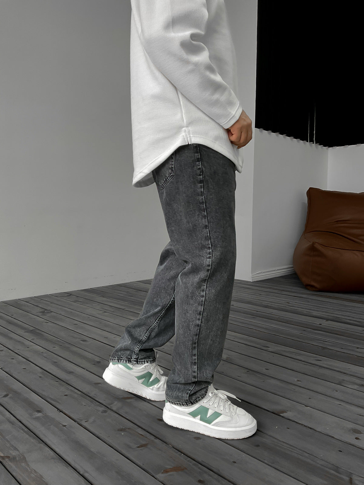 DARK GRAY BAGGY JEAN