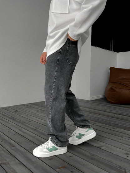 DARK GRAY BAGGY JEAN