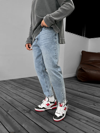 WASHED BLUE ICE BOYFRIEND JEAN