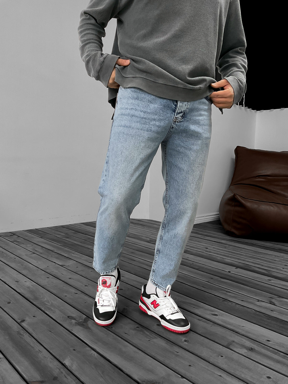 WASHED BLUE ICE BOYFRIEND JEAN