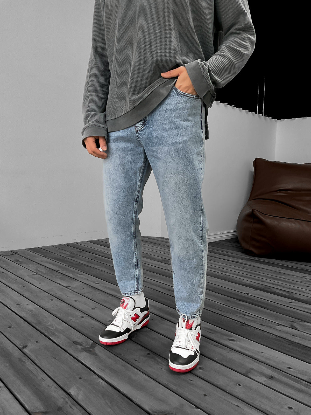 WASHED BLUE ICE BOYFRIEND JEAN