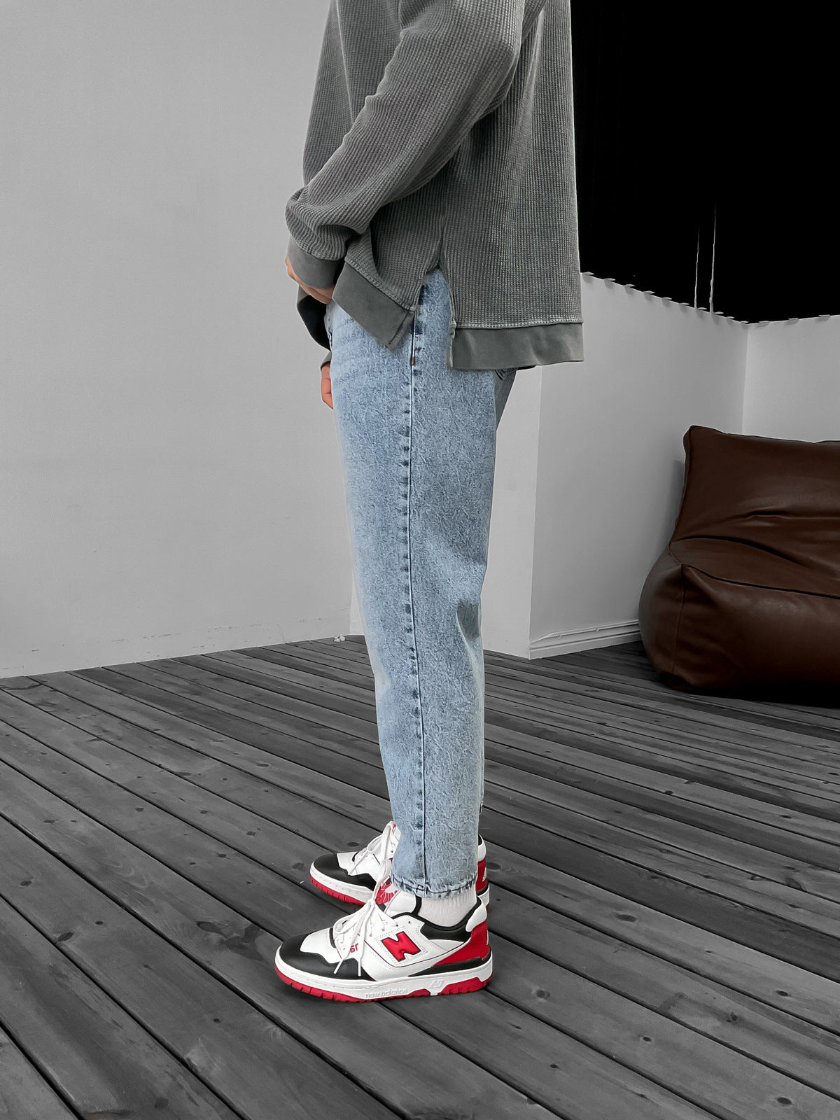 WASHED BLUE ICE BOYFRIEND JEAN